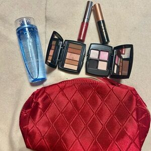 Makeup Set with Red Cosmetic Bag